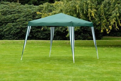 Partytent 3x3m Groen/Wit - Snel Opzetbare Vouwtent met Harmonica Constructie