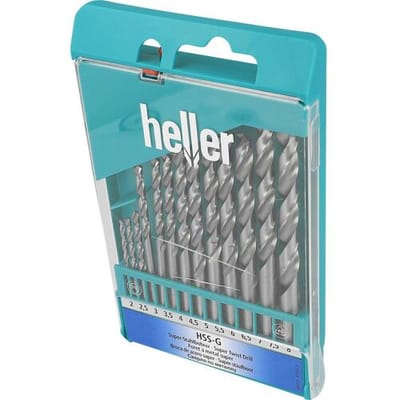 Heller 17733 7 HSS Metaal-spiraalboorset 13-delig 2 mm, 2.5 mm, 3 mm, 3.5 mm, 4 mm, 4.5 mm, 5 mm, 5.5 mm, 6 mm, 6.5 mm, 7 mm, 7.5 mm, 8 mm Rollenwals DIN 338