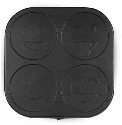 DOMO DO8718P Pannenkoekenmaker Emoji-Party - 4 pannenkoeken - Emoji -patronen - 600W
