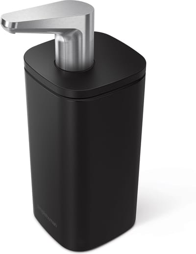 Simplehuman - Zeepdispenser 295 ml - Zwart - Roestvast Staal