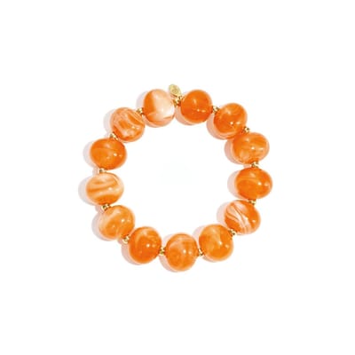 Honey Bead Armband | Koningsdag Special | Acryl & Stainless Steel | Beste Cadeau voor haar | Goudkleurig | Oranje Armband
