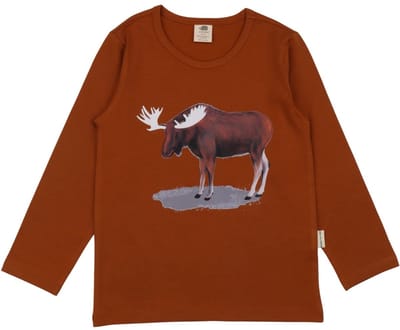 Walkiddy® Kinder Shirt – Jongens & Meisjes – Terracotta serie – Maat 110 – GOTS-gecertificeerd Biologisch Katoen