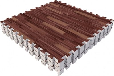 Gorilla Sports Vloermatten - Bescherming 8 stuks - 2,88 m2 - Donkere houtkleur
