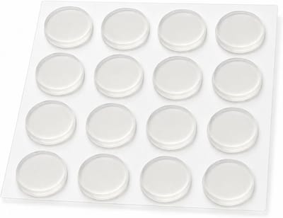Set van 16 Zelfklevende Transparante Elastische Buffers (20 x 5 mm) - Antislip Rubber Buffers en Deurstoppers voor Muren, Meubels en Glas, Geluidsabsorberende Bescherming en Wandbeschermers