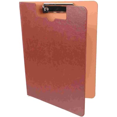 Dossier Board Nursing Clip Petit presse-papiers Support avec rangement Menu Pu Infirmières Pliable Pliable marron