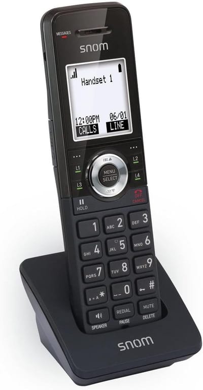 Professionele draadloze DECT telefoon voor kantoor met verlicht toetsenbord en kristalhelder geluid