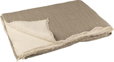 J-Line plaid Strepen Stiksel - katoen/polyester - grijs