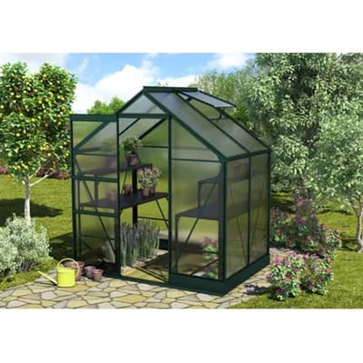 Vitavia Tuinkas Apollo 2500 - Polycarbonaat 4mm - Smaragd - 195x137x207cm