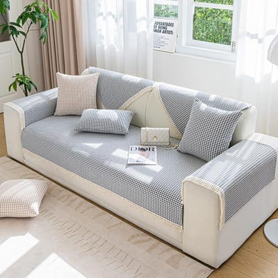 Katoenen bankhoes Vier Seizoenen Universeel Woonkamer Bankhoes Handdoek Antislip Mode Eenvoudig Bankleuning Rugleuning Verdikking 70x70cm 1pc