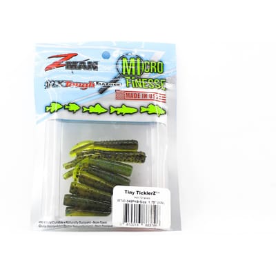 Leurre souple Zman Tiny TicklerZ 1,75 pouces 8/paquet Hot Snakes (3796)