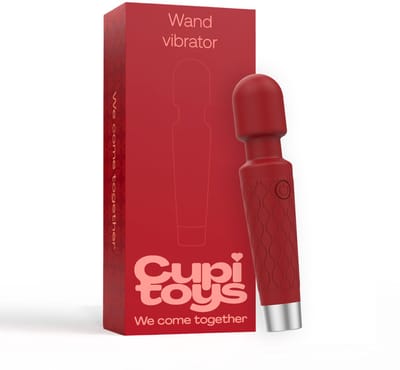 Cupitoys® Wand vibrator - 20cm - Rood - Cadeauverpakking - 7 standen - Vibrators voor vrouwen en mannen - Sex toys voor vrouwen en mannen