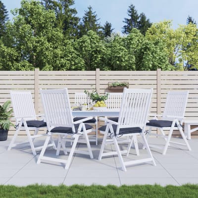 vidaXL - Stoelkussens - 6 - st - 50x50x7 - cm - oxford - stof - marineblauw