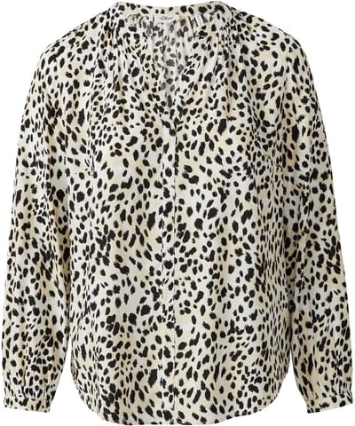 Dames tuniek blouse in gemengde viscose met all-over print s.Oliver