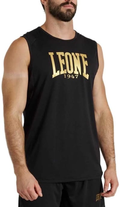 Leone1947 Big Logo Dna Mouwloos T-shirt Zwart L Man