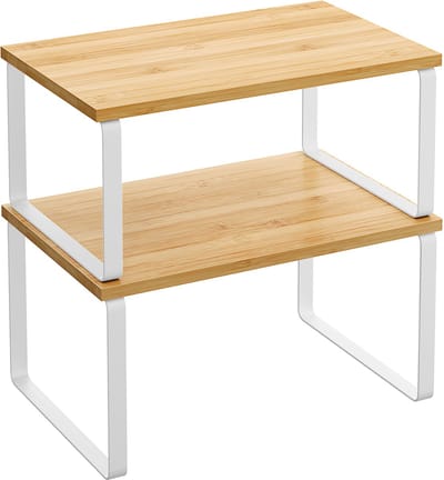 SONGMICS - Kruidenrek - Staand - 2-delig - Stapelbare - Uitbreidbare - Metaal en Hout