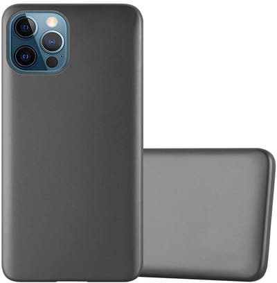Cadorabo Hoesje geschikt voor Apple iPhone 12 / 12 PRO in METALLIC GRIJS - Beschermhoes gemaakt van flexibel TPU silicone Case Cover