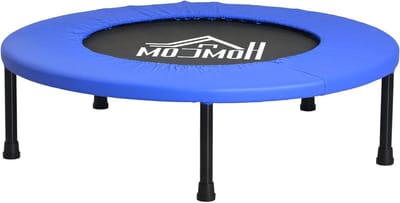 Mini Fitnesstrampoline - Oefentrampoline Springkussen - Cardio Training - Stabiele Antislipvoeten - 81 cm - Blauw Zwart