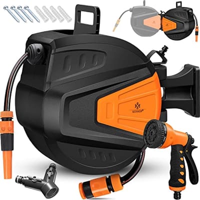 Automatische Slanghaspel 20 + 2 m met Wandbeugel en Handdouche - Tuinbesproeiing