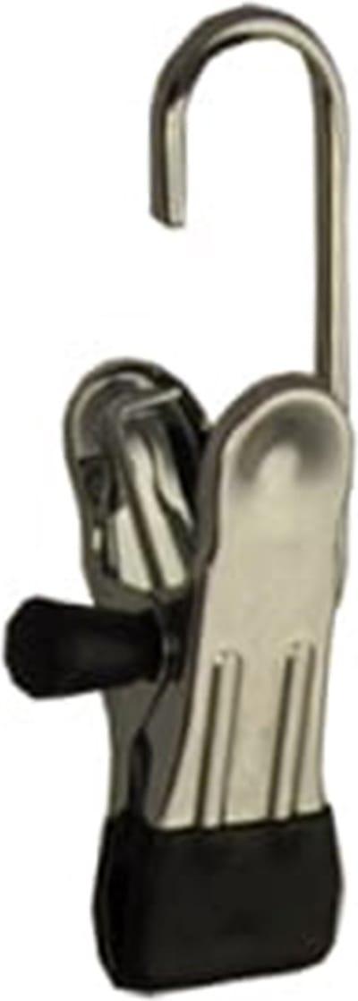 De Kledinghanger Gigant - Laarzenknijper - Laarzenklem - Klemhaken - 8382 - 50 Stuks - metaal - Verchroomd - Zwart - Anti-slip Coating - 5,5 cm Klem - Kledinghanger - Kleerhanger - Knijperhanger (8382_00/50)