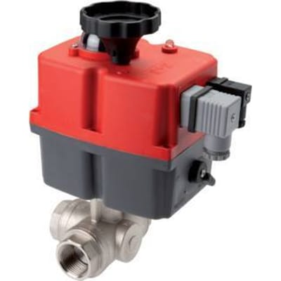 G2'' T-poort 24-240V AC/DC Fail-Safe 3-weg kogelkraan van RVS