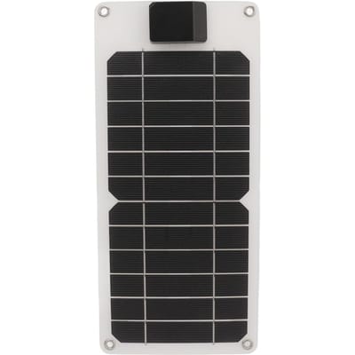 Kit de Panneau Solaire 8W 5V Sortie USB Étanche Résistant aux Chocs Panneau Solaire Monocristallin pour Voiture Bateau Remorque Camping-car white