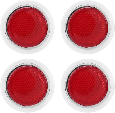 Solidchoice - Set van 4 Rode Reflectoren voor Auto en Motor, Veiligheid Verhoogend