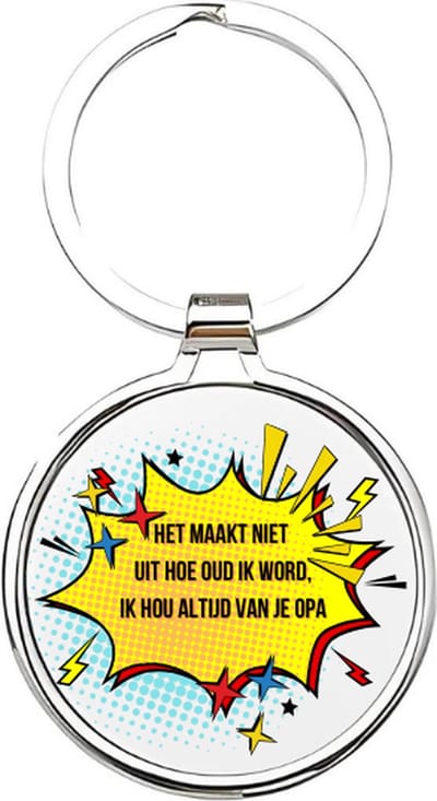 Akyol - Ik hou altijd van je opa Sleutelhanger - opa - De leukste opa - Opa sleutelhanger - grootvader sleutelhanger - Sleutelhanger voor opa - Familie sleutelhanger - verjaardagscadeautje - cadeau voor opa - grandfather - Pake - 4 x 7,5 CM