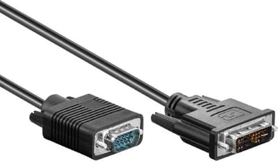 3m DVI-VGA-Kabel, Schwarz [DVI-A 12+5-poliger Stecker -> VGA-Stecker]