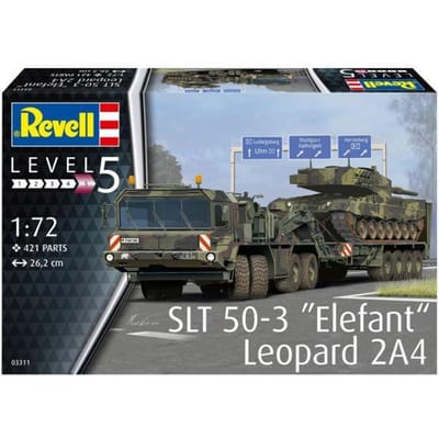 Revell Modelbouwpakket Militaire voertuigen - 03311 SLT 50-3 -Elefant- + Leopard 2A4 Plastic - 1:72 - Modelbouw