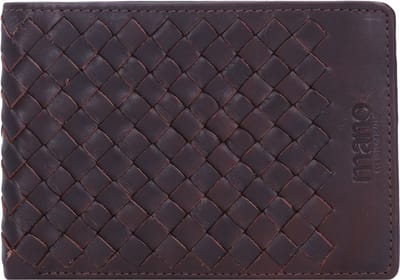 mano Leren Portemonnee Don Luca Coin Wallet with Flap Dark Brown Donkerbruin