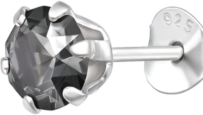 MAXTE 925 Zilveren Oorknopjes met Kristal - Ronde Stud Oorbellen - Sterling Zilver - 5 mm - Hypoallergeen