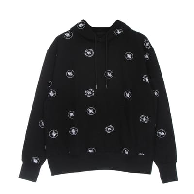 Lichtgewicht herensweatshirt met capuchon, Pexe Polka Hood, zwart