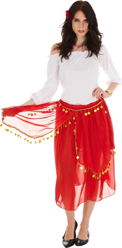 dressforfun - vrouwenkostuum gypsy S - verkleedkleding kostuum halloween verkleden feestkleding carnavalskleding carnaval feestkledij partykleding - 301005