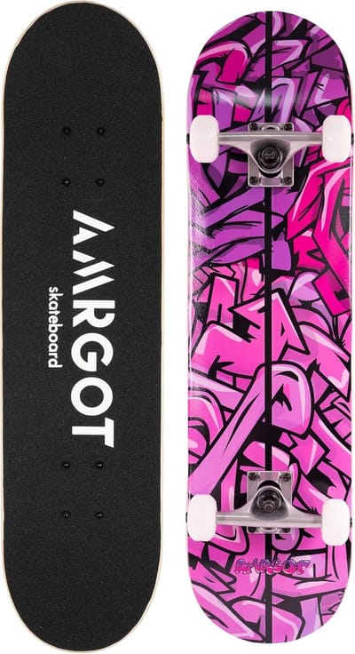 Complete Skateboard 80x20 cm - 7-laags Esdoornhout - Voor Beginners, Kinderen, Jongens & Meisjes