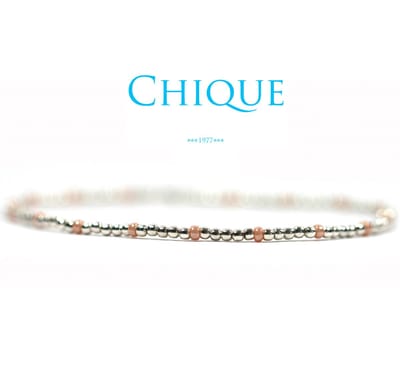 Heaven Eleven - Dames - armband - fijn - 925 zilver - 1mm - peach kralen