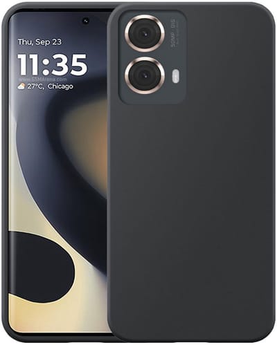 Geschikt voor Motorola Edge 2024 Telefoonhoesje Flexibel Siliconen TPU hoesje - Flexible Back Cover Case Siliconen TPU - Zwart - Smartphonica geschikt voor Motorola Edge 2024