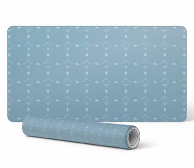 Decoratieve gaming bureaumat met geometrisch retropatroon 90x45 cm