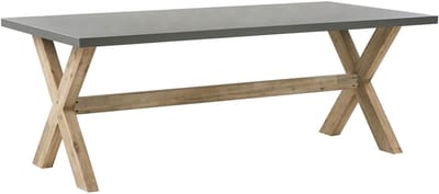 OLBIA - Tuintafel - Grijs - 100 x 200 cm - Vezelcement