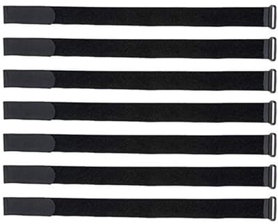 Cinch bandjes met gesp, 25 stuks, 18"x1", zwart