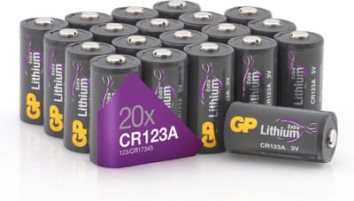 GP Extra Lithium batterijen CR123A 3V batterij - 20 stuks CR123A batterij (CR123, DL123A, CR17345) voor Smart Home, outdoor applicaties, foto-accessoires enz.