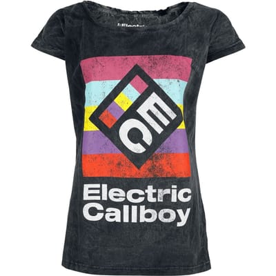 Electric Callboy T-shirt - Square Logo - S tot 4XL - voor Vrouwen - grijs
