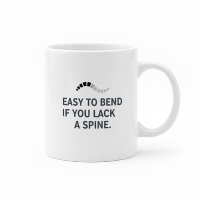 Easy to Bend If You Lack a Spine Mok – Grappige Sarcastische Quote Koffiemok – 330 ml Keramische Mok