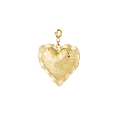 Daily Essential Charms Big Heart | RVS (verkleurt niet) | Goudkleurig | Bedels voor Kettingen | Bedels voor Armbanden | Charms | Sieradenbedels