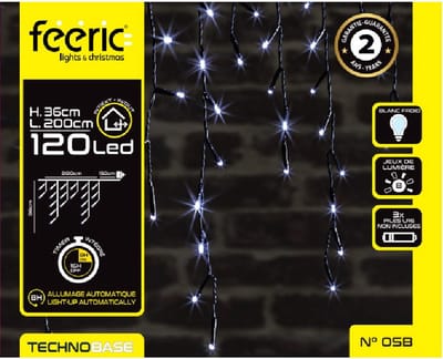 Feeric Lights & Christmas Ijspegelverlichting -120 leds - helder - 200 cm- buiten -batterij