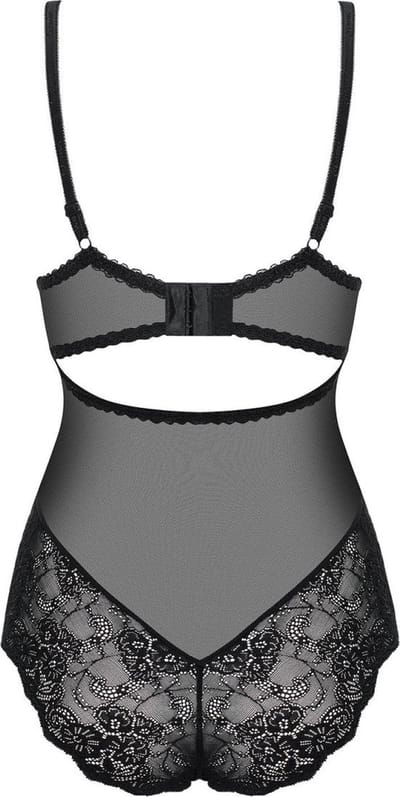 Obsessive Amallie Kanten Body - Zwart
