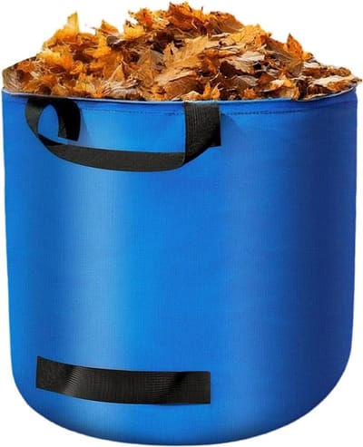 Tuinafvalzak - Bladcontainer Herbruikbaar - Gazon Opruimen - Scheurvast PVC - 67 x 67 x 76 cm - Blauw