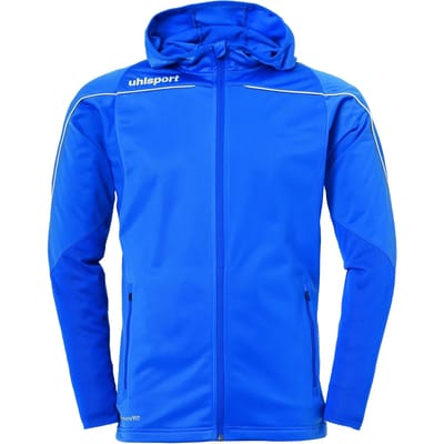 Uhlsport Stream 22 Trainingsjas Met Capuchon Kind Azuur Blauw-Wit Maat 140