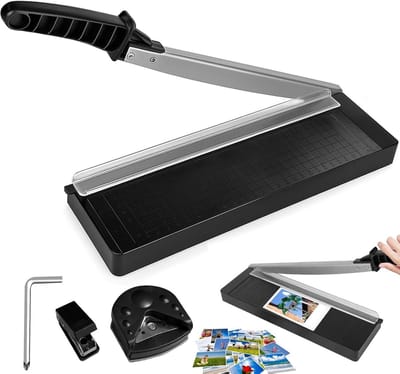 Papiersnijder A4 - Snijmachine Papier - Nauwkeurig Snijden - 8 Vel Capaciteit - 37 x 12.8 cm - Zwart