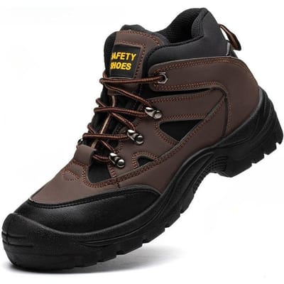 Lichtgewicht Heren Veiligheids Botas Heren Werk Veiligheidsschoenen Anti-perforatie Stalen Neus Antislip Werk Sneakers Mannelijk Onverwoestbare Laarzen 39 black