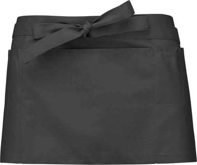 Awesome-Gifts - Professionele Horeca Sloof - K896 Bistro schort - Heupschort - Serveerschort - unisex - kort - 70 x 26 cm - per 10 stuks - onbedrukt - donker grijs